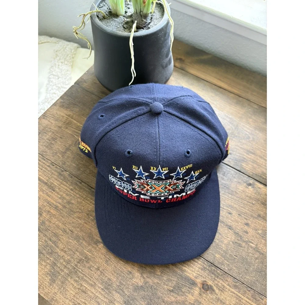 VTG 90s Dallas Cowboys 5X Super Bowl Champions Annco Hat Cap Wool Blend NWOT